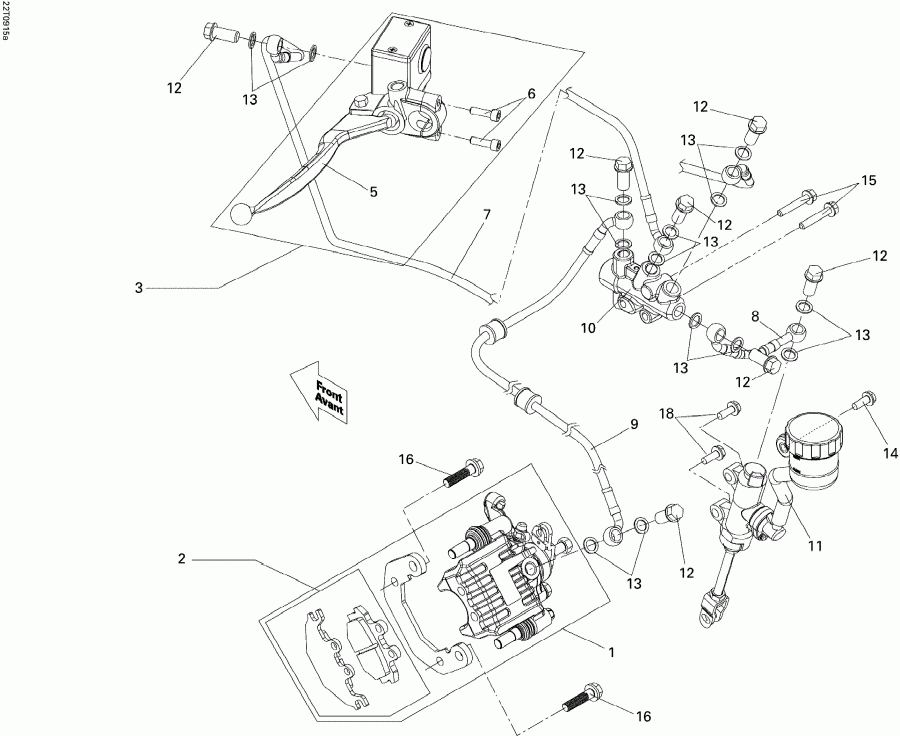   DS 250 NA, CE & INT, 2013 - Rear Brake