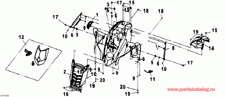 ���������� BRP ������ DS 250 NA, CE & INT, 2013 - Front Fender