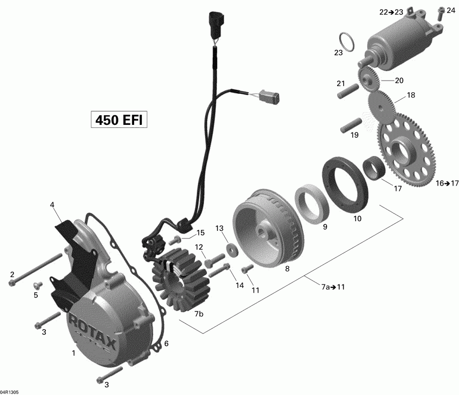 Bombardier DS 450EFI Xmx, 2013 ������ - Magneto And Electric Starter