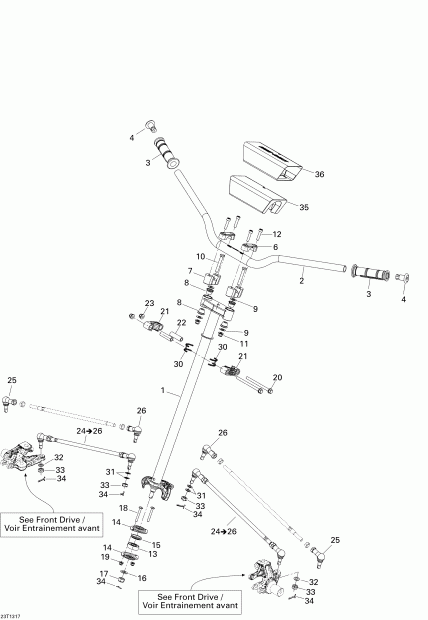   DS 450EFI Xmx, 2013  - Steering