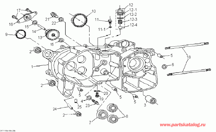  BRP DS 90, 2013 - Crankcase, Left