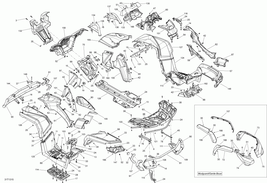 ���������� Bombardier Outlander 1000EFI XMR, 2013 ������ - Body And Accessories