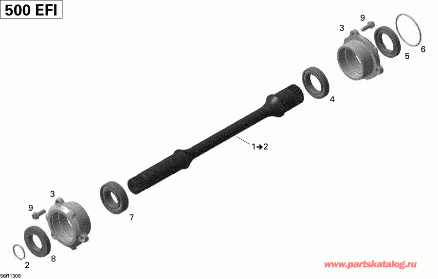 Outlander 500EFI STD, DPS & XT, 2013 - Drive Shaft