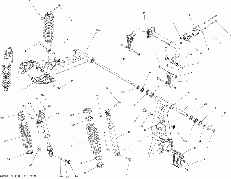   Outlander 500EFI STD, DPS & XT, 2013  - Rear Suspension