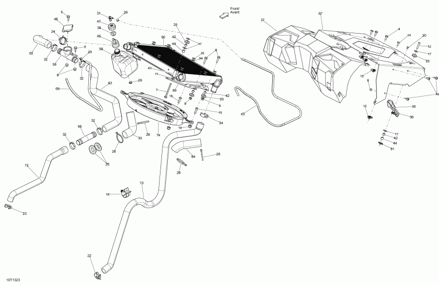  BRP Outlander 650EFI XMR, 2013  - Cooling System