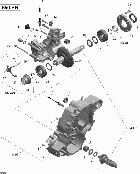    Outlander 650EFI XMR, 2013 - Gear Box Output Shaft