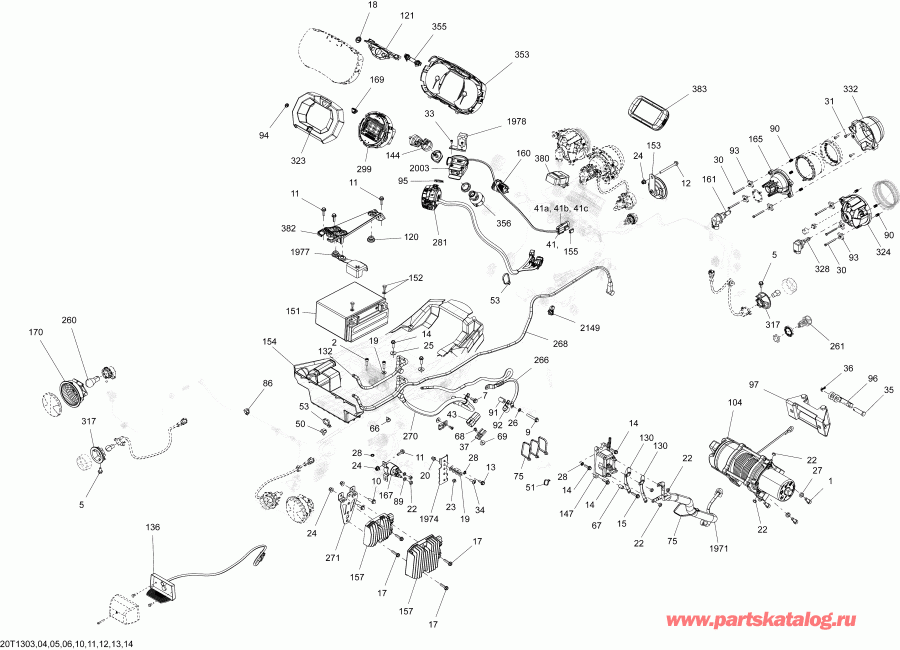 ������������ BRP Outlander MAX 1000EFI LTD, 2013 - ��������� System