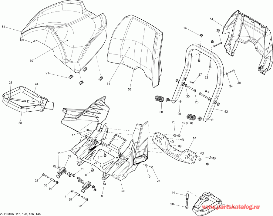 ������������  ������ Outlander MAX 650EFI STD, DPS & XT, 2013 - ����� Passenger