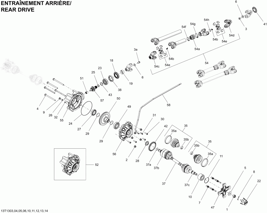 Outlander MAX 800R EFI, DPS, XT & XT-P, 2013 ������ - Drive System, Rear