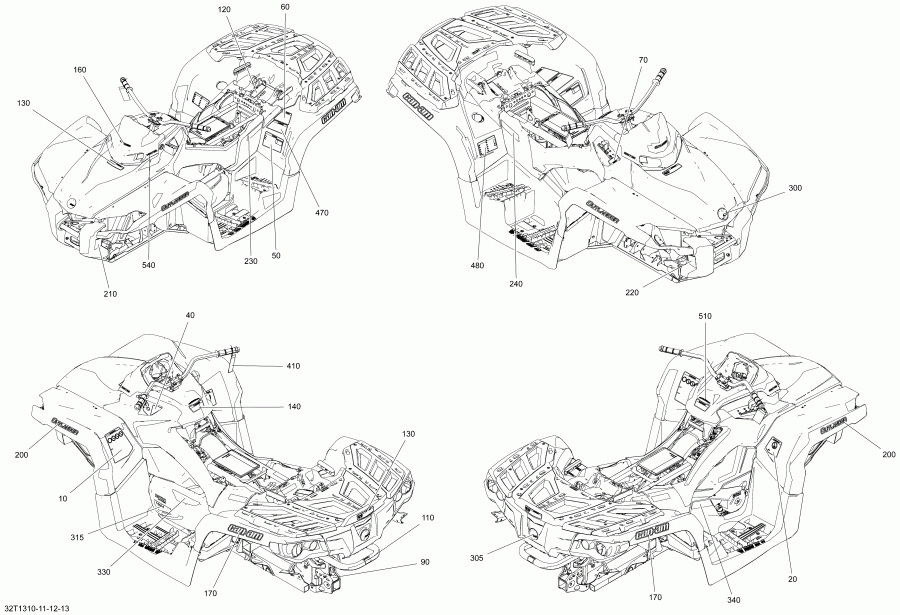 BRP Outlander MAX 800R EFI, DPS, XT & XT-P, 2013 - ��������