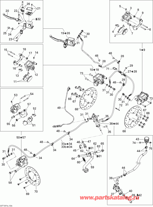   Outlander STD, XT, 400 EFI, 2013  - Hydraulic Brakes