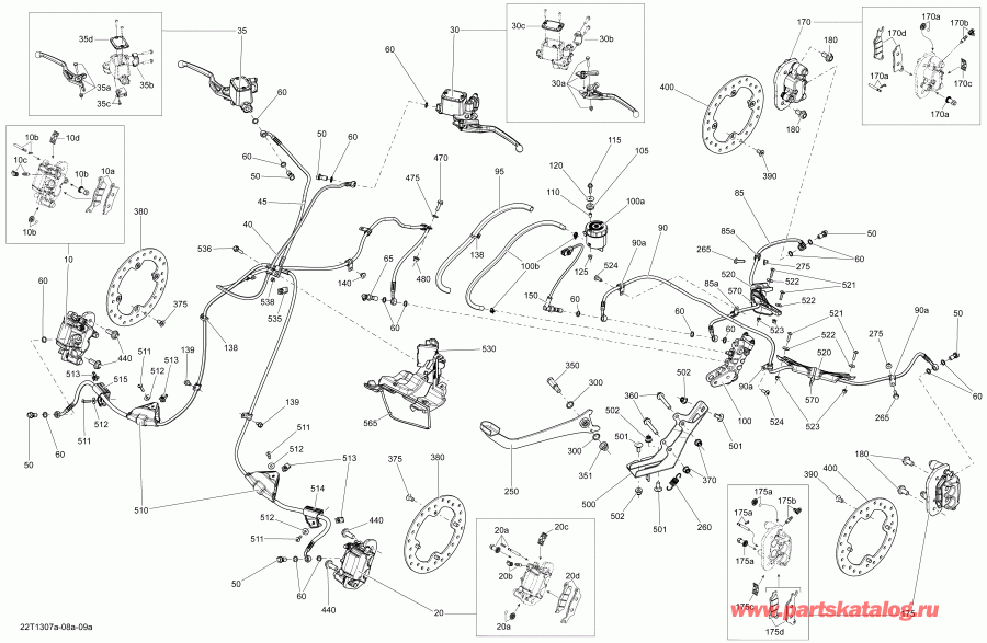 ���������� BRP ������ Renegade 800R EFI STD & XXC, 2013 - Brakes Except Europe