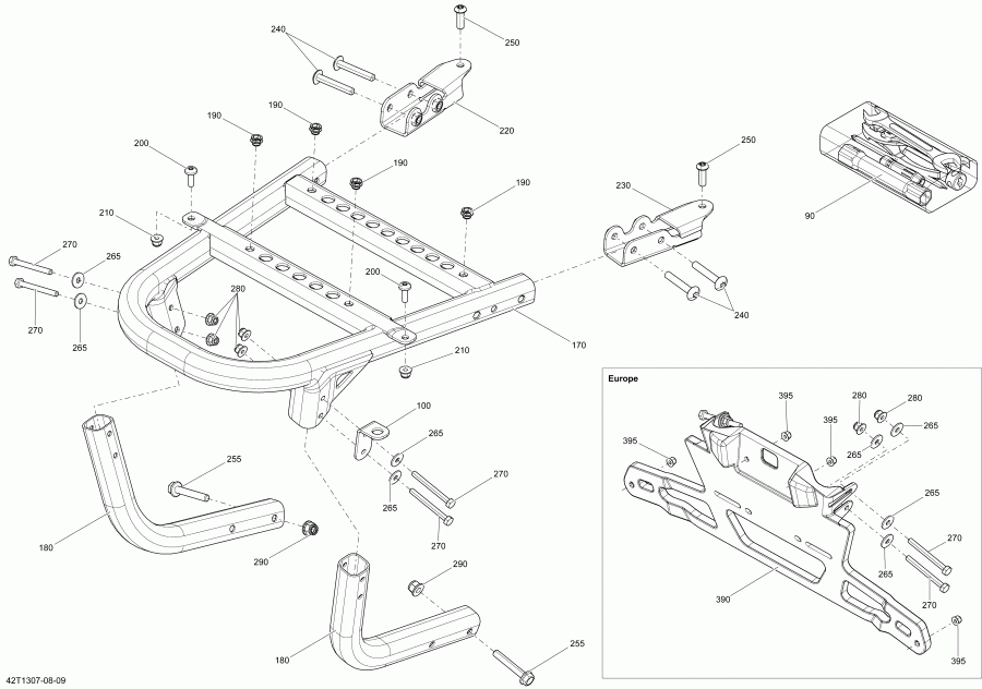 ������������  Renegade 800R EFI STD & XXC, 2013 ������ - Rear Cargo Box