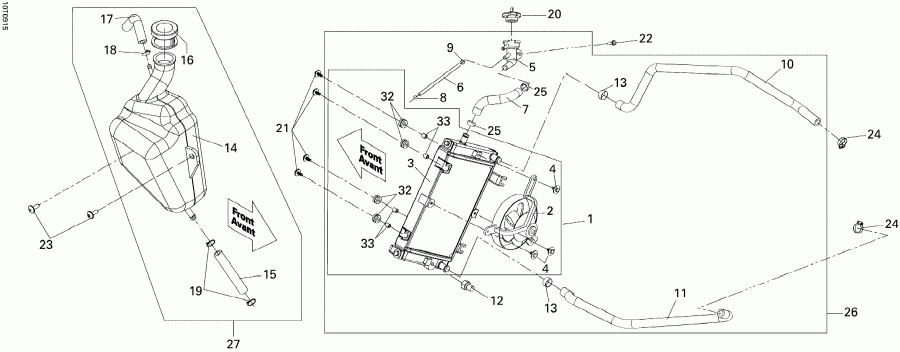 DS 250 NA, EUR & INT, 2014 - Cooling System