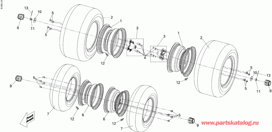   DS 250 NA, EUR & INT, 2014  - Wheels  Tires