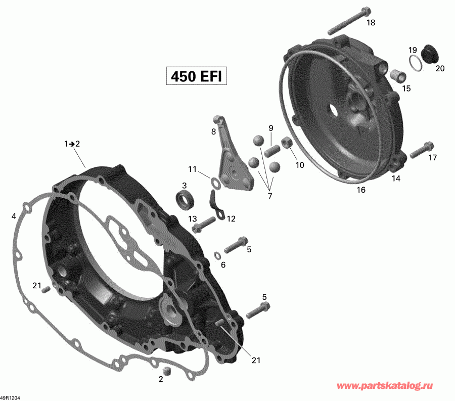   DS 450EFI STD, 2014  - Clutch Cover