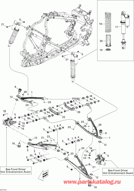  BRP  DS 450EFI STD, 2014 - Front Suspension