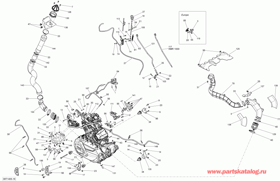 ATV BRP Outlander 1000EFI XMR, 2014 - Engine