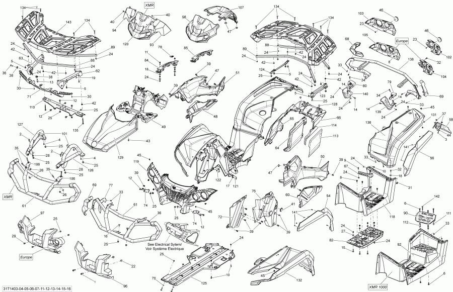 ���������� BRP Outlander 1000EFI XMR, 2014 - Body And Accessories