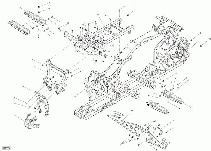 ATV BRP Outlander 1000EFI XMR, 2014 ������ - Frame
