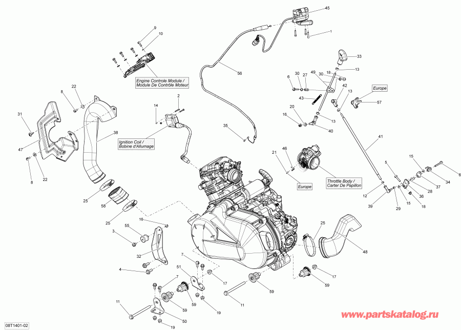   Outlander 400 EFI, STD, XT, 2014  - Engine