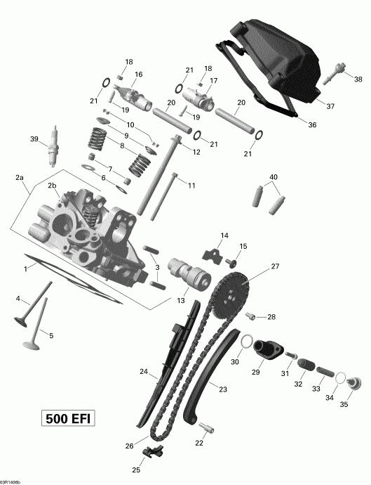    Outlander 500EFI STD, DPS & XT, 2014 - Cylinder Head, Rear