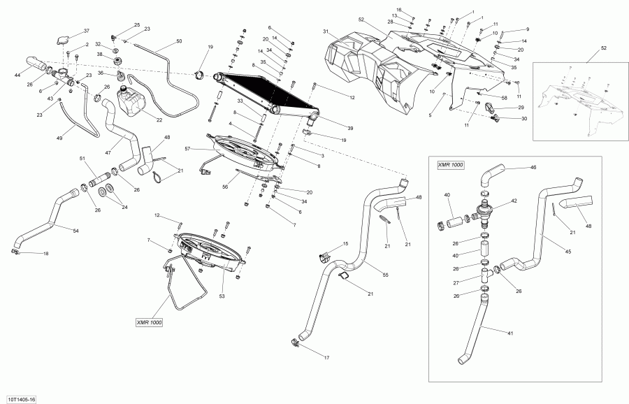 ������������ Bombardier ����������� Outlander 650EFI XMR, 2014 - Cooling System