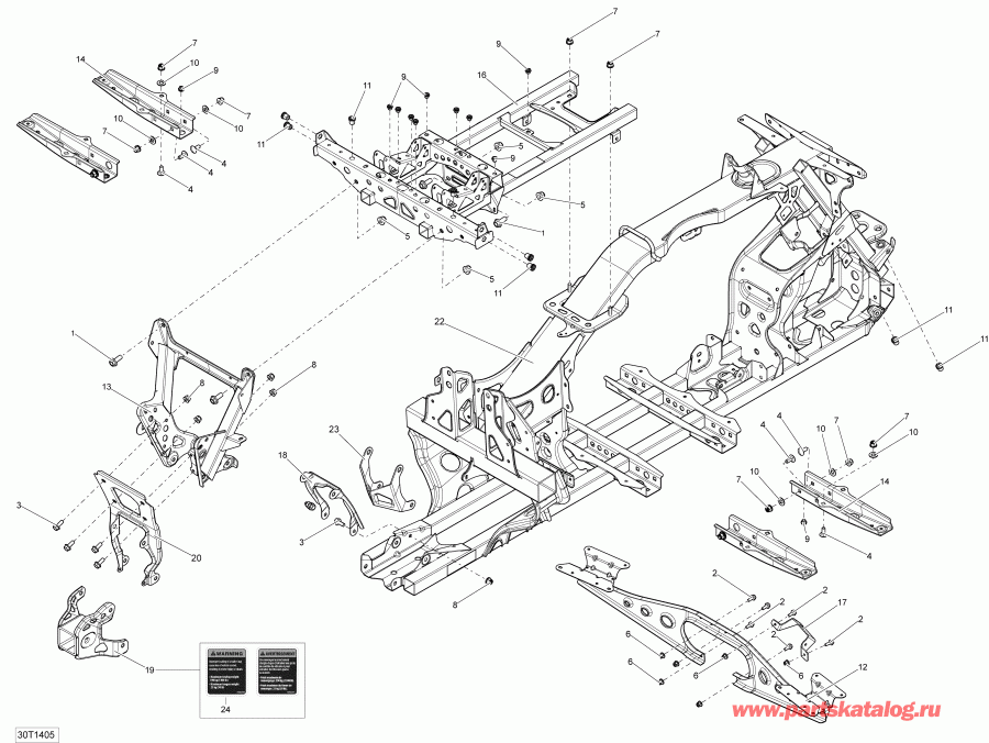 ����������  Outlander 650EFI XMR, 2014 - Frame