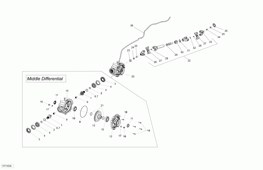   Outlander 6x6 (International & T3), 2014 - 13t1423b