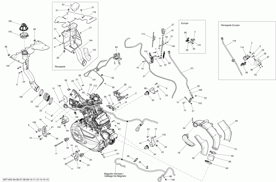 ���������� BRP Outlander MAX 1000EFI LTD, 2014 ������ - Engine