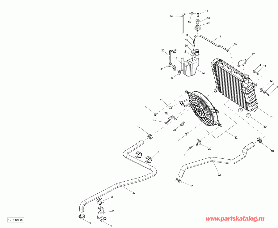 ����������  Outlander Max 400 EFI, STD, XT, 2014 - Cooling System