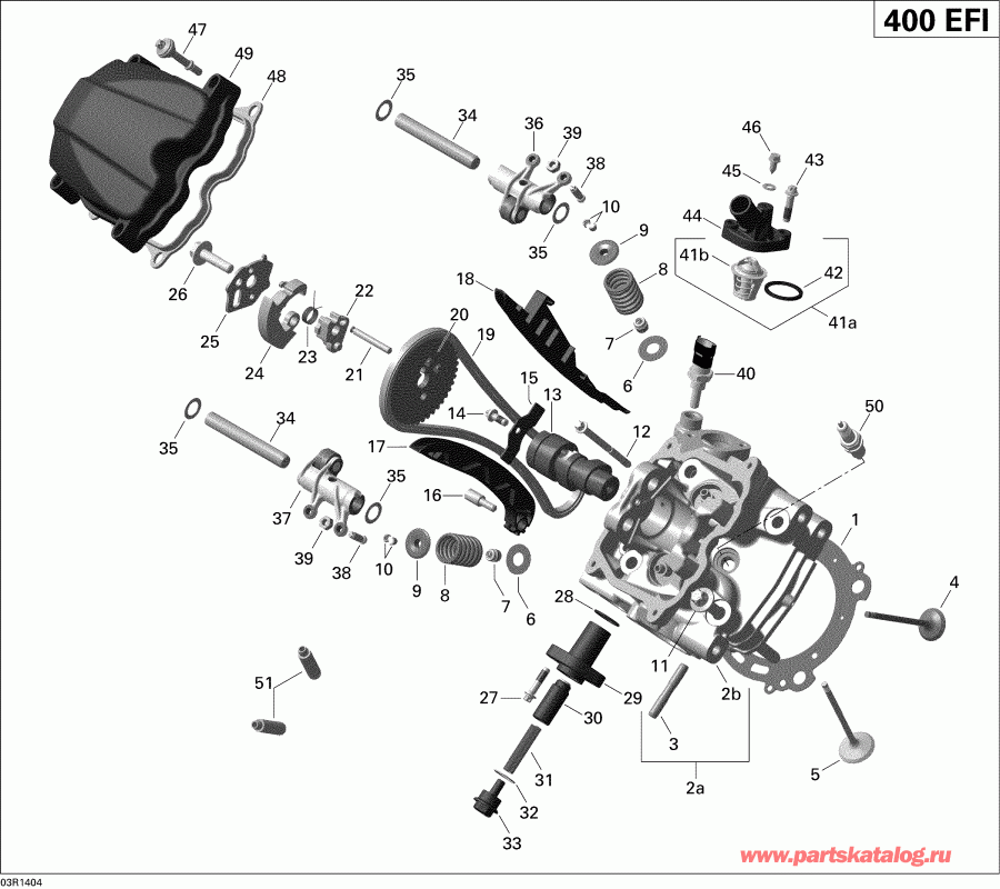 ���������� BRP Outlander Max 400 EFI, STD, XT, 2014 - Cylinder Head