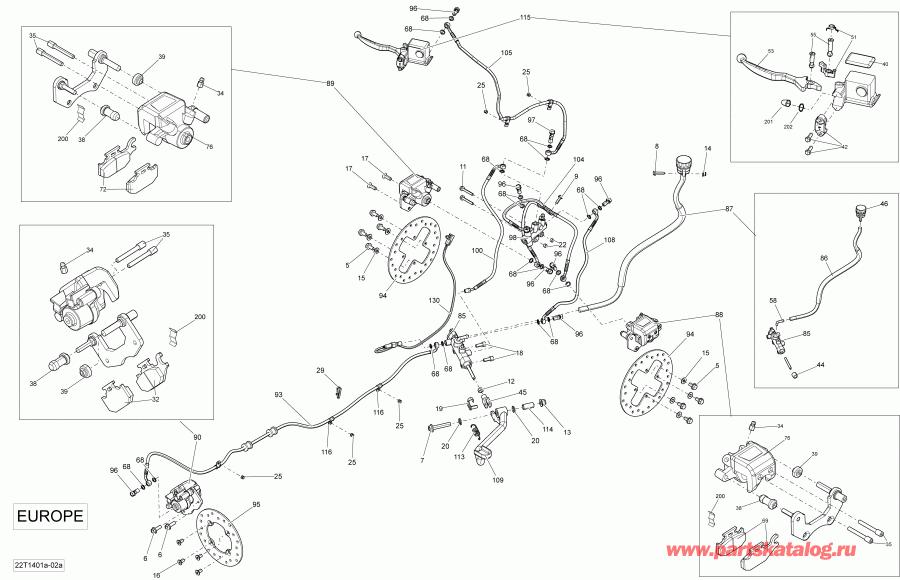 BRP Outlander Max 400 EFI, STD, XT, 2014 ������ - Brakes Europe