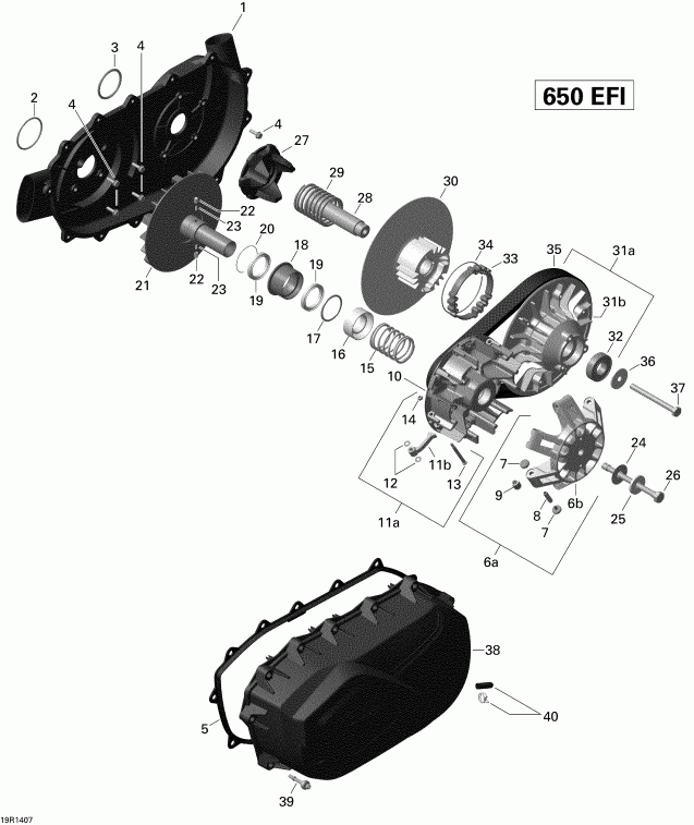   Outlander MAX 650EFI STD, DPS, X, XT-P 2014 - Transmission