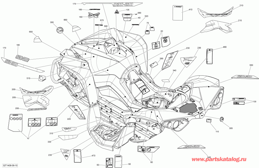    Renegade 500EFI STD, 2014 - Decals