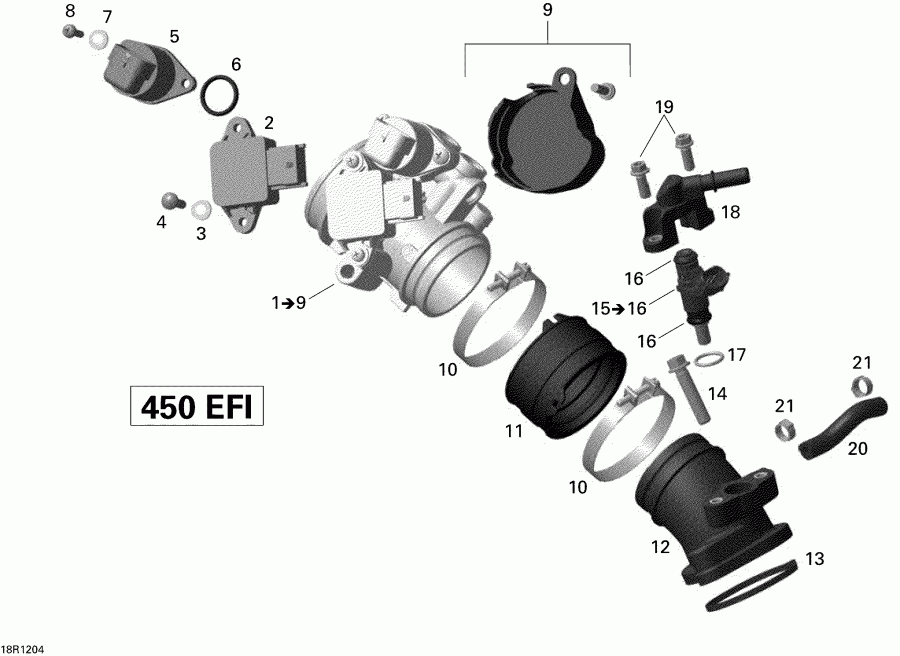 DS 450EFI STD, 2015 - �������� ������� � �������� ����