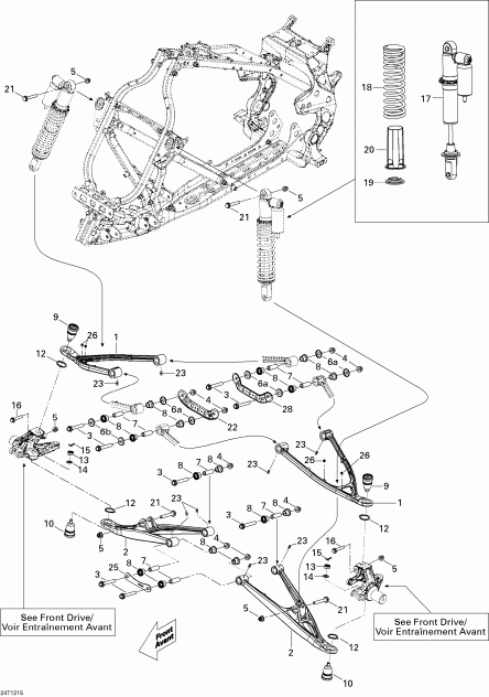   DS 450EFI STD, 2015 - Front Suspension
