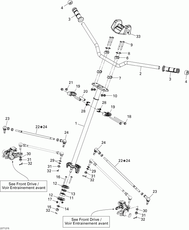 BRP DS 450EFI STD, 2015 - Steering