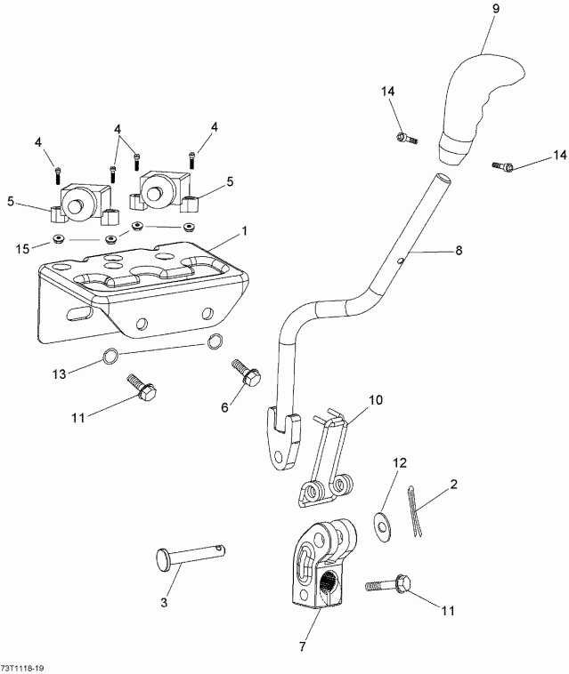  Bombardier  DS 90 Mini, 2015 - Shift Lever