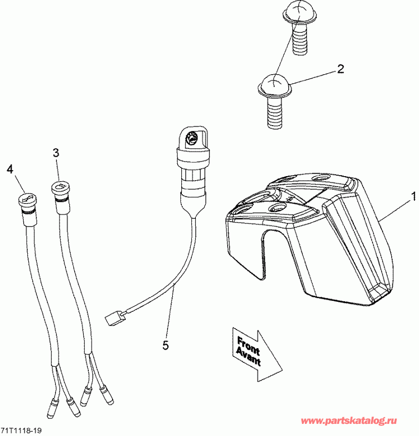  Bombardier  DS 90 Mini, 2015 - Indicator Lights And Cover