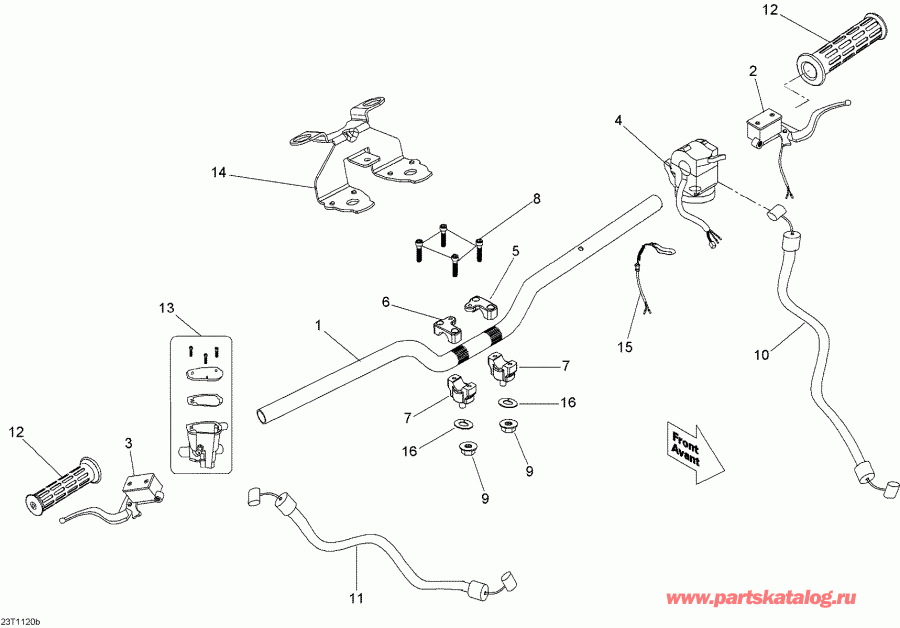    DS 90 X Mini, 2015 - Handlebar