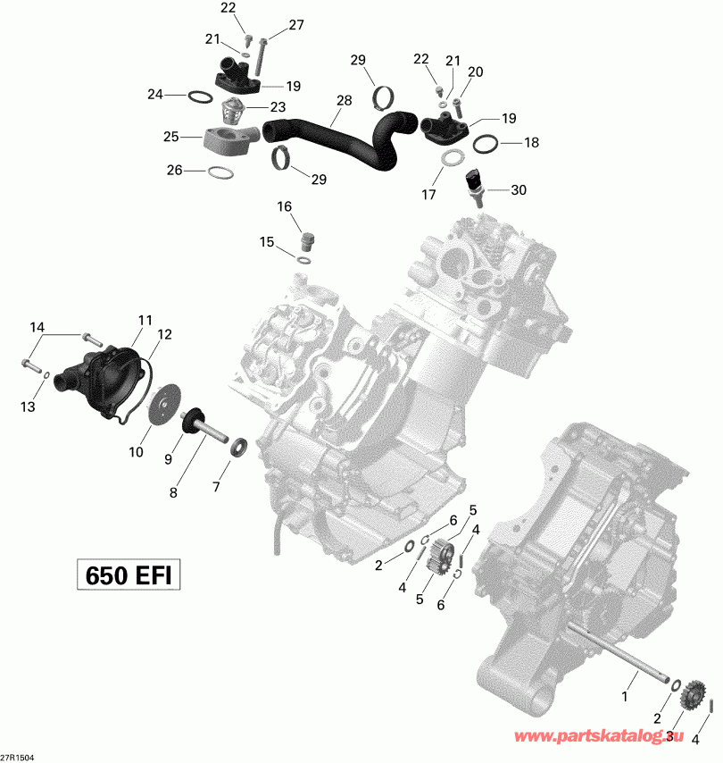 BRP ������ Outlander 650 EFI Xmr, 2015 - 27r1504