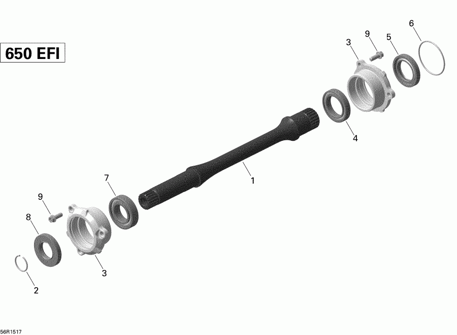 ATV Bombardier Outlander 6X6 650 EFI, 2015 - 56r1517
