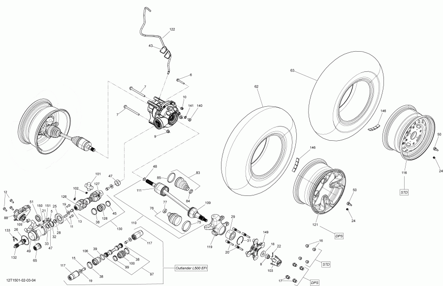   Outlander L 500 EFI, 2015  - 12t1503