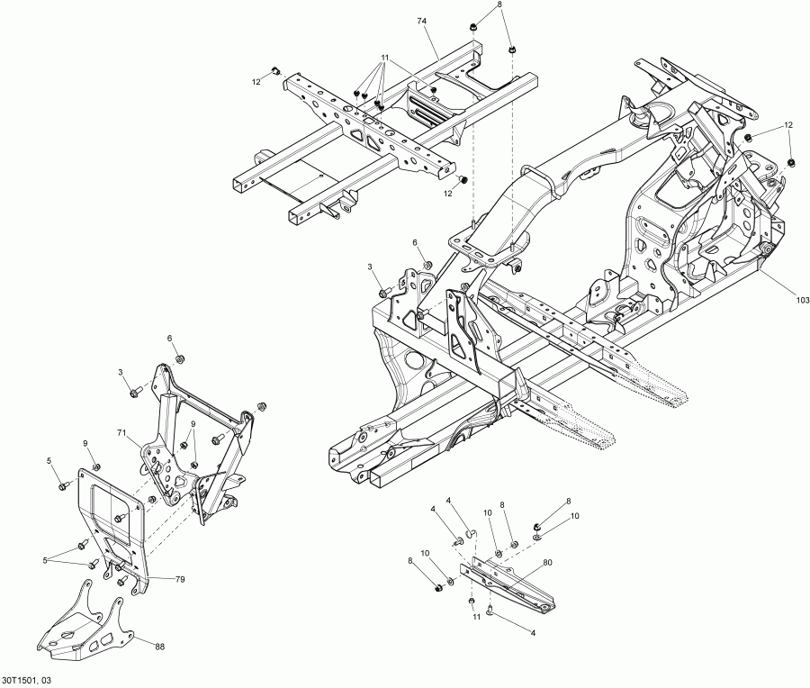 Bombardier Outlander L 500 EFI, 2015  - 30t1503