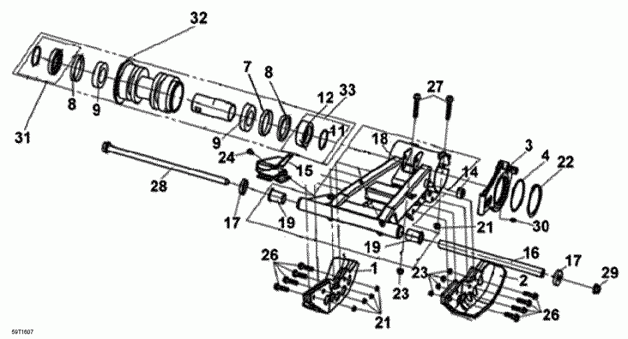 BRP DS 250, 2016  - Rear Swing Arm North America