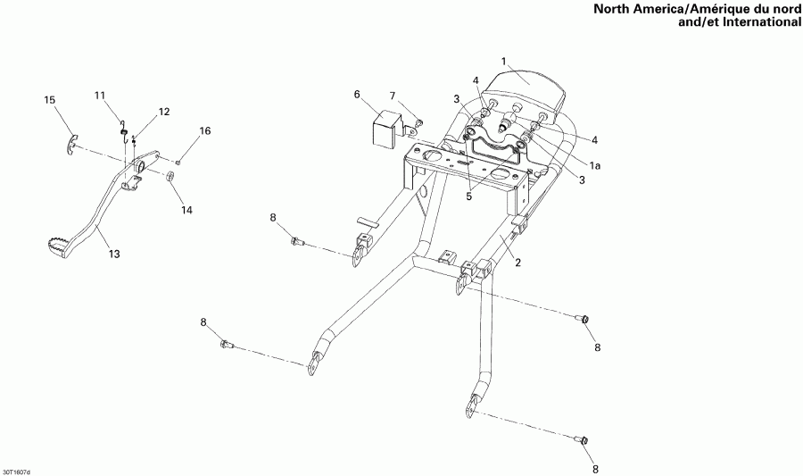  BRP DS 250, 2016 - Rear Frame North America, International