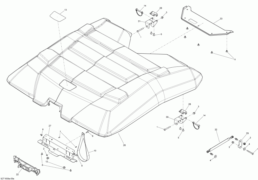  Bombardier Outlander 6X6 - 650 EFI, 2016  - Cargo Hard Top