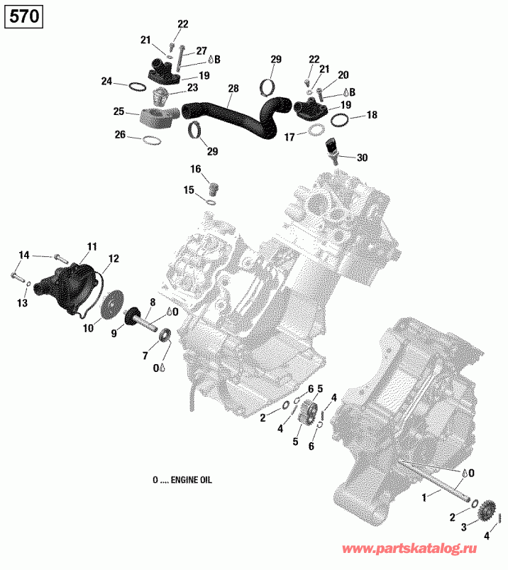 ATV BRP Outlander L - Outlander L MAX, 2016 - Engine Cooling 570 Efi