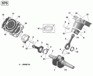 01-    - 570 Efi (01- Crankshaft And Pistons - 570 Efi)